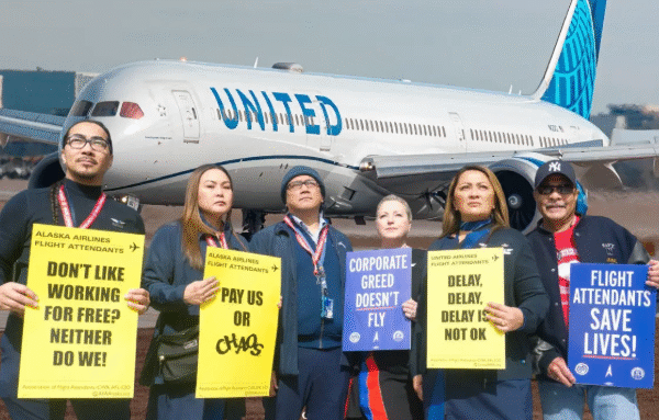 United Airlines flight attendants strike